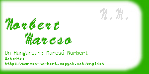 norbert marcso business card