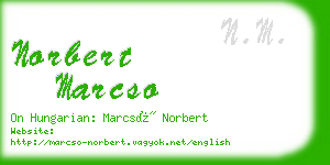 norbert marcso business card